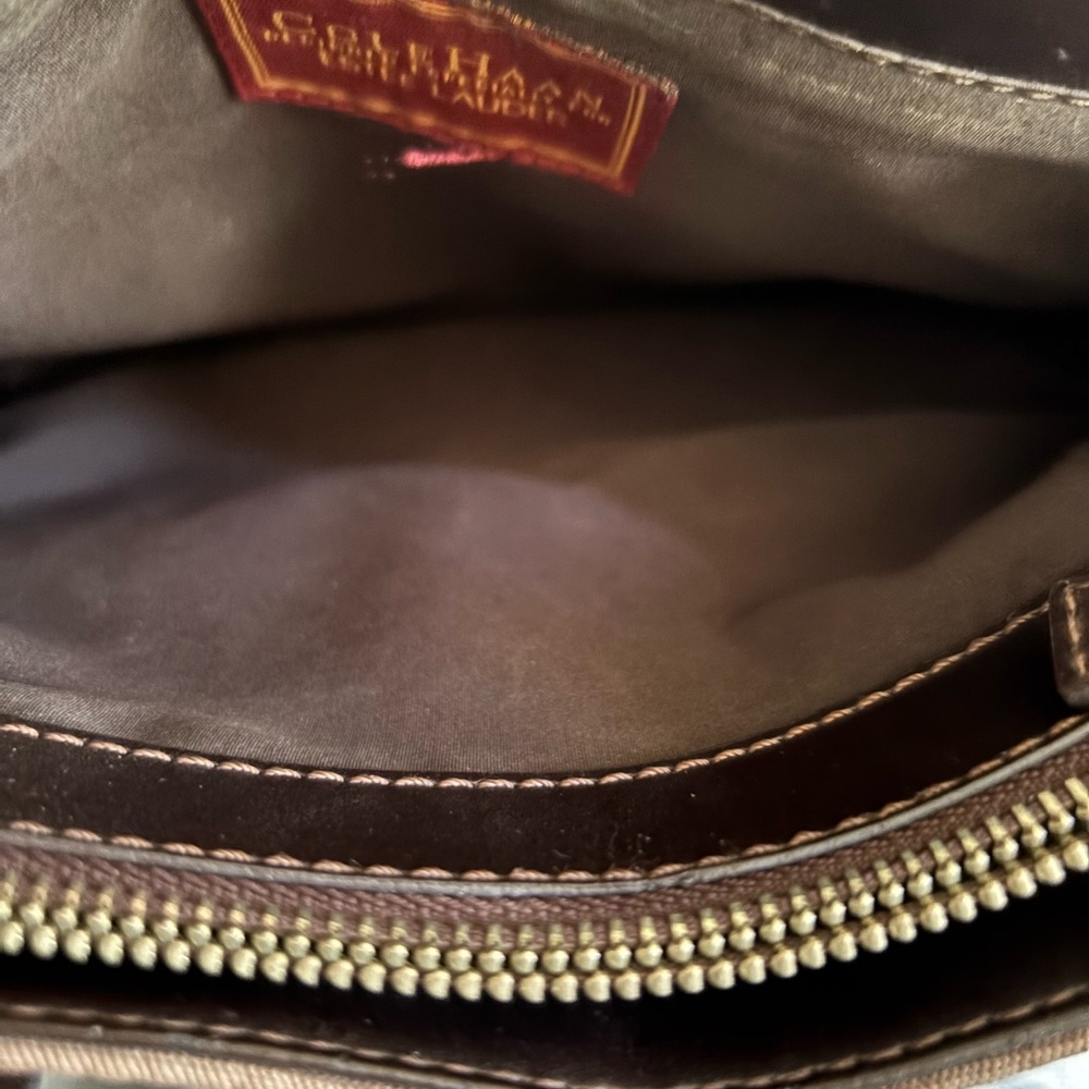 Cole Haan Estée Lauder small shopper Mink/chocolate purse - Picture 6 of 8